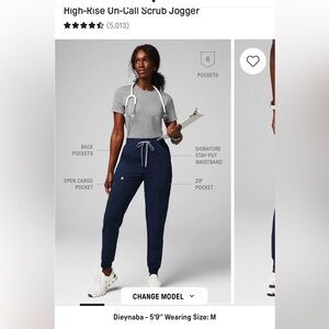 Fabletics Navy Jogger Scrub Pants